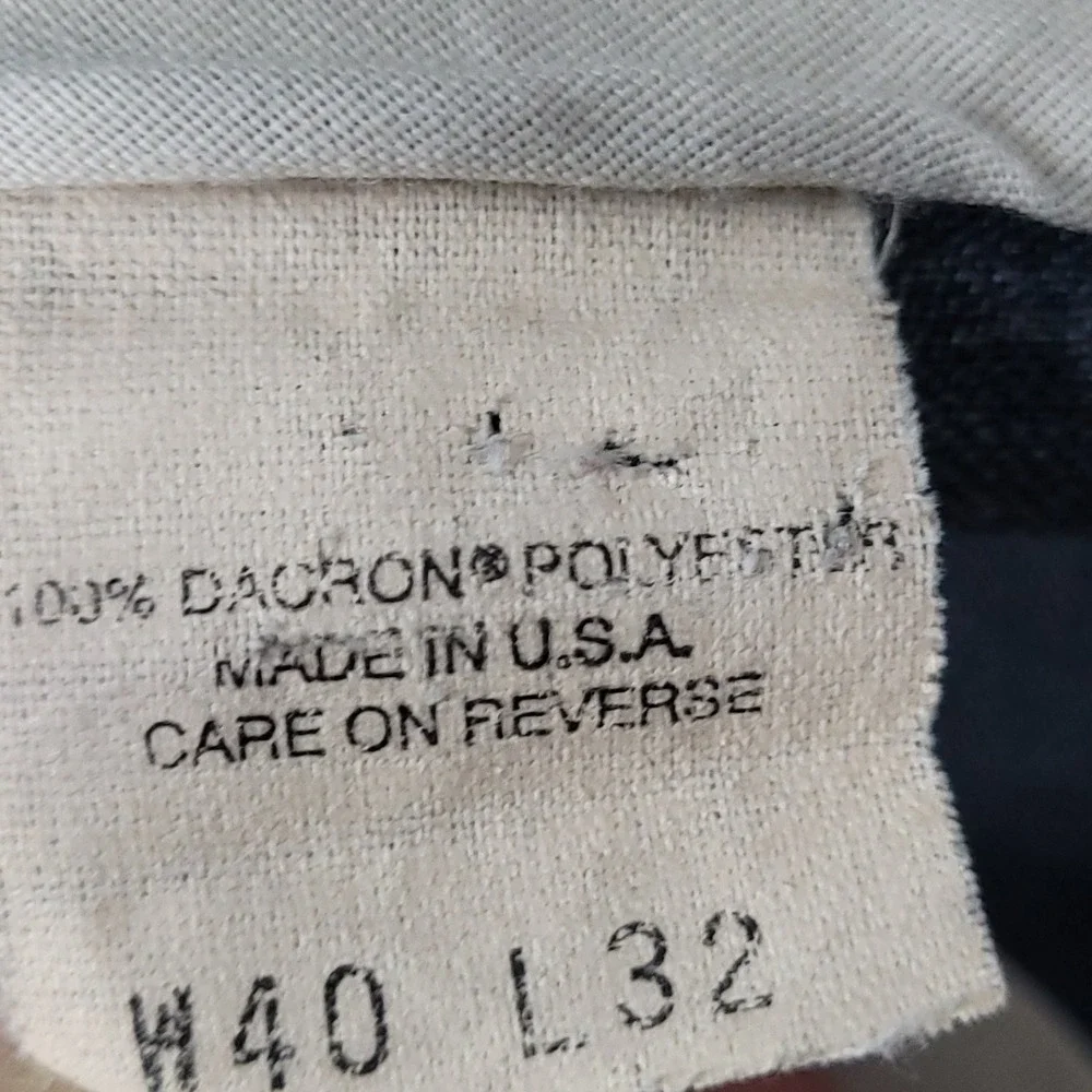 Vintage Levi Strauss Action Slacks Men 40x32 Blue Gray Straight Fit Trousers USA